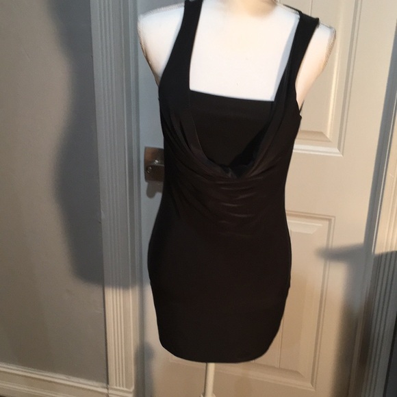 Express Open draped neckline mini dress - Picture 1 of 6